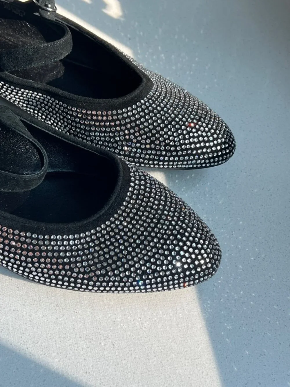 Stuart Weitzman Analiese Mary Jane Crystal  flat size 7